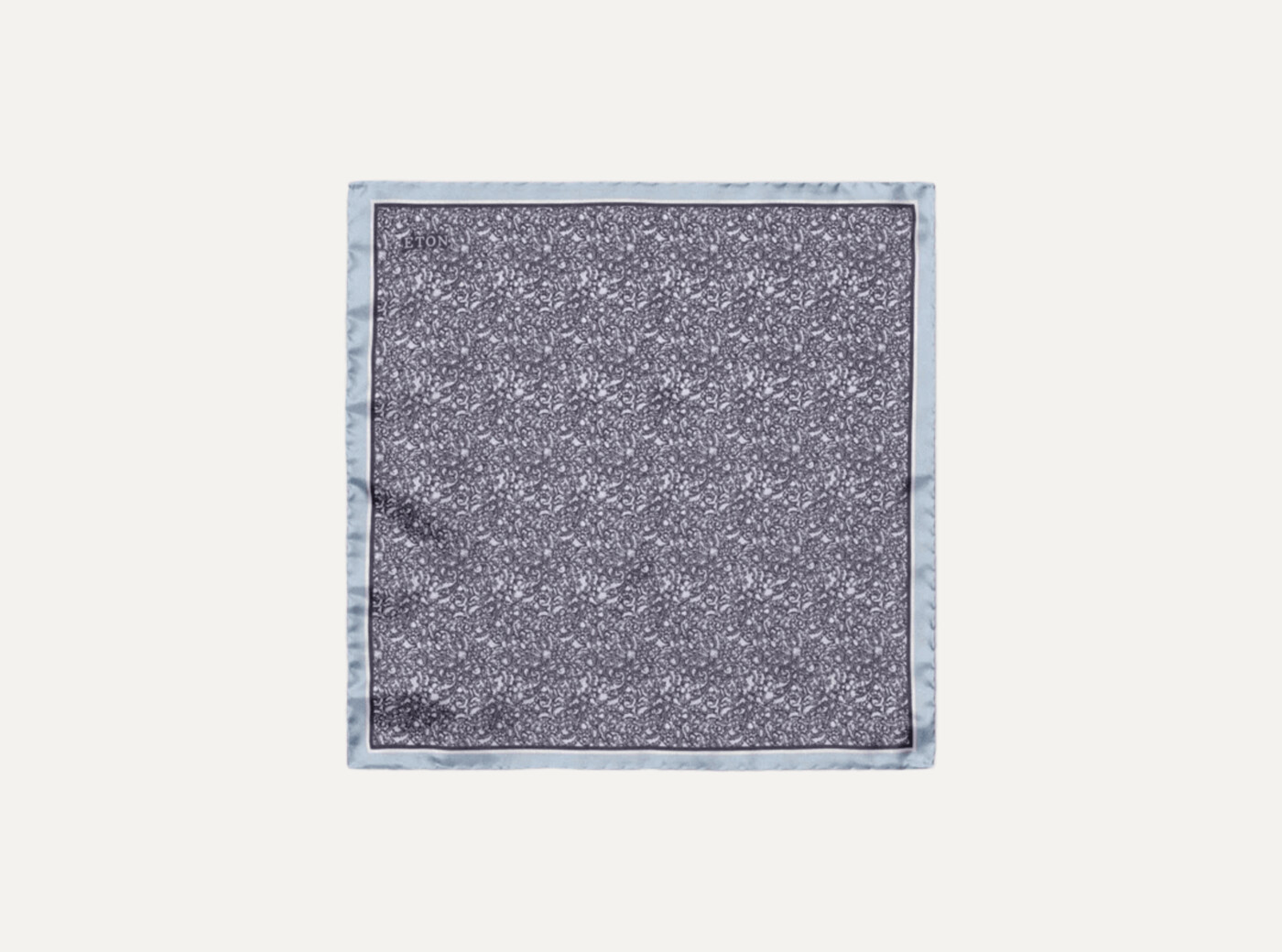 Dark Blue Paisley Silk Pocket Square