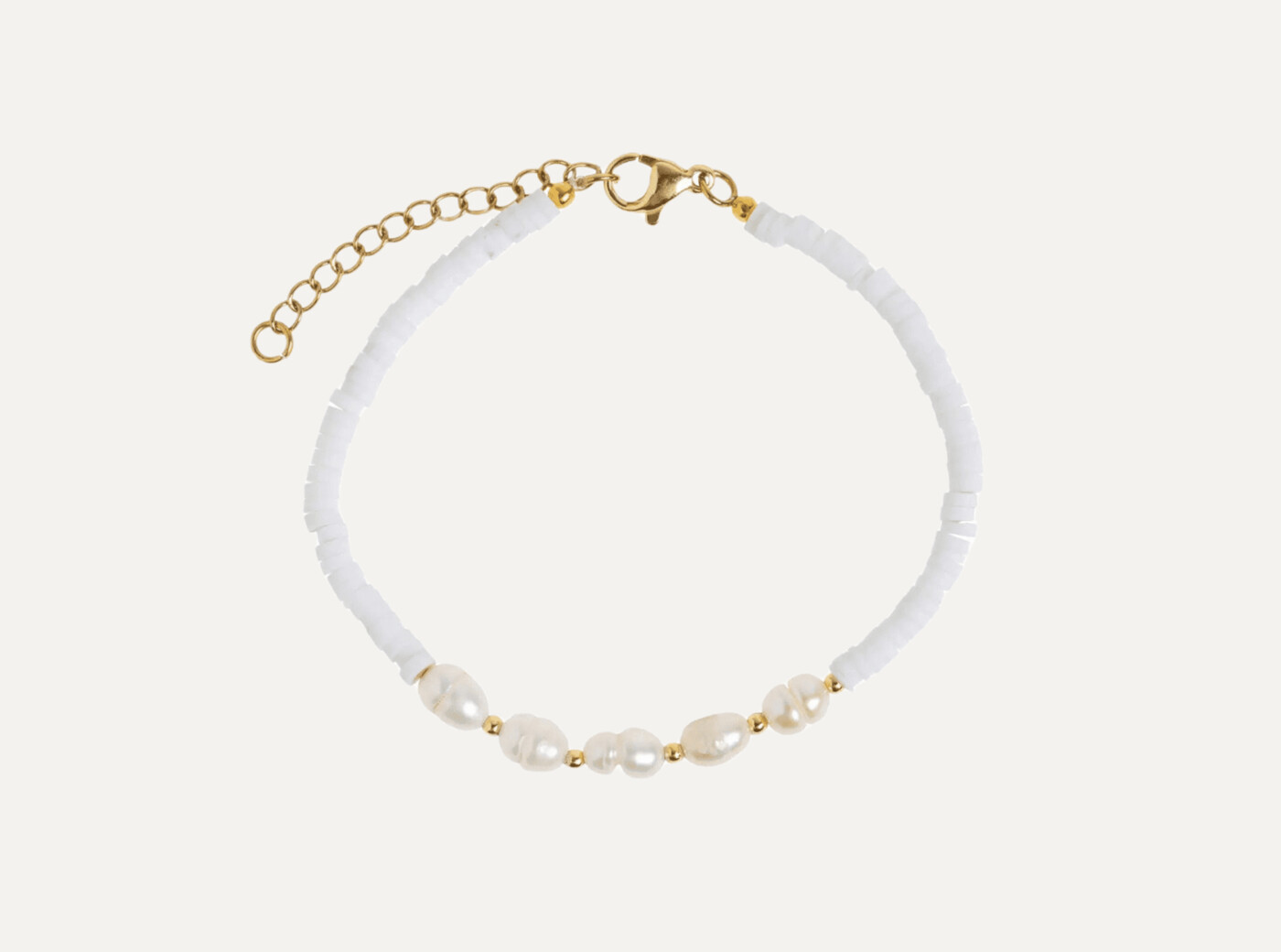 Zora - Pearl White Bead Bracelet