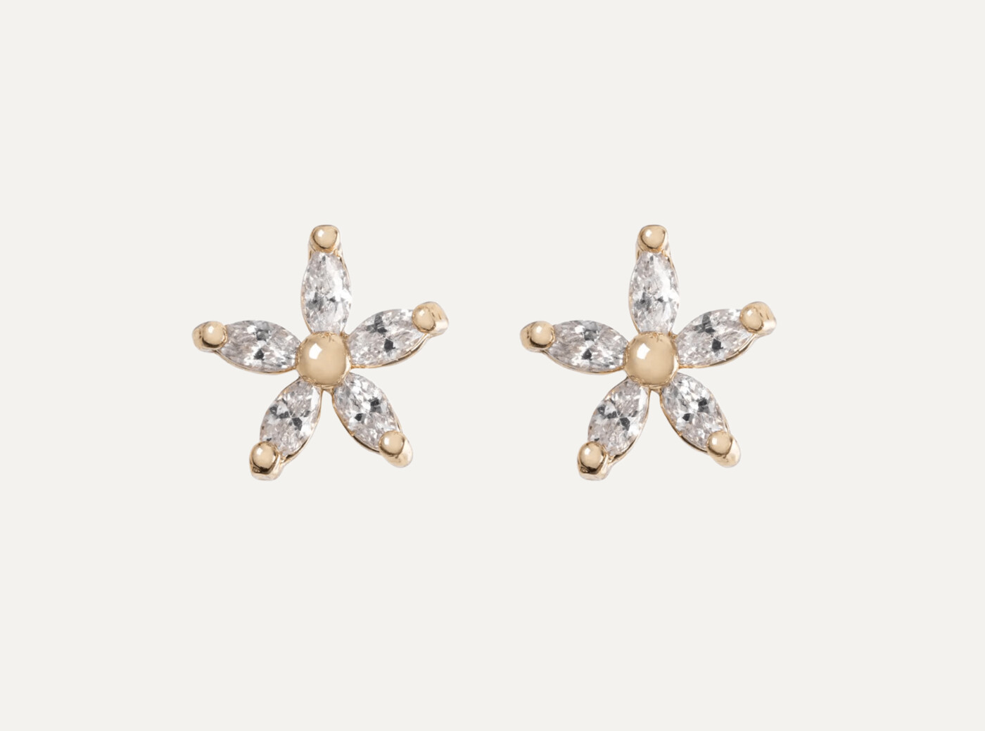 Crystal Flower Stud Earrings