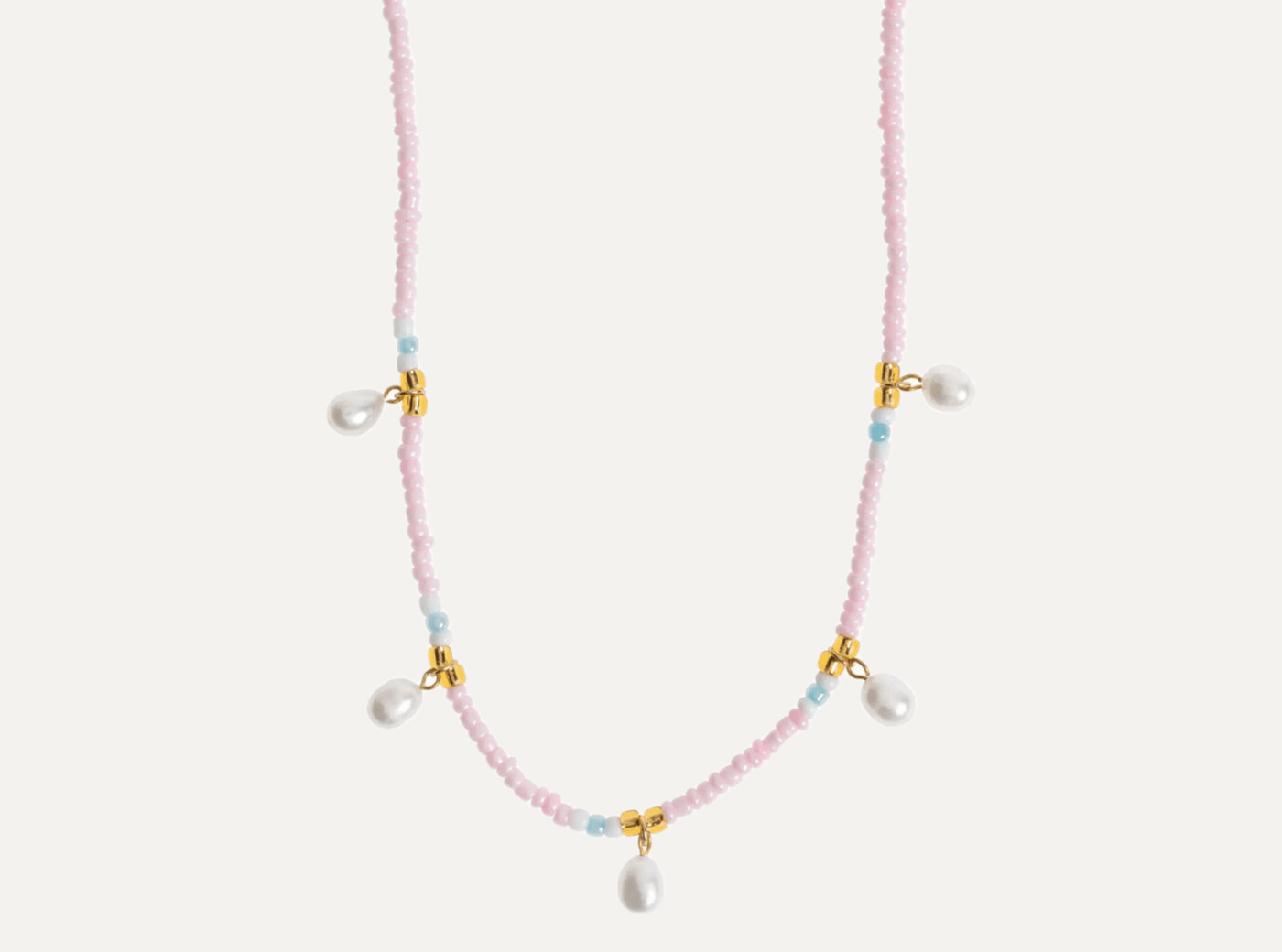 Fanny - Pearl and Colorful Bead Summer Necklace