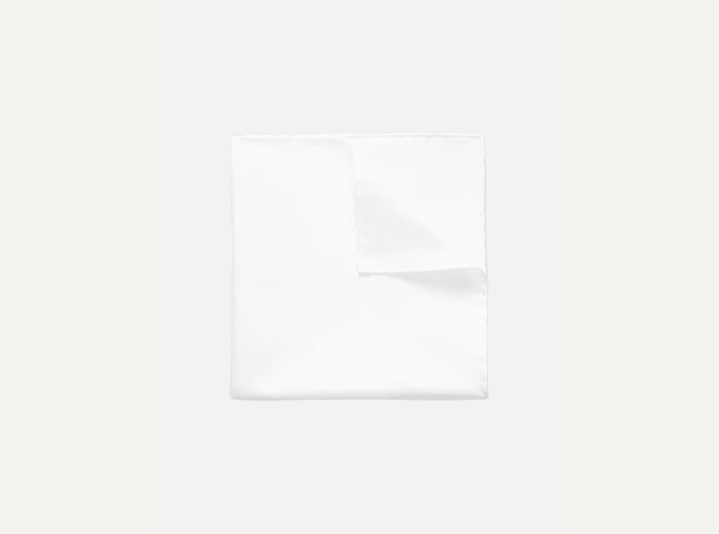 White Signature Twill Pocket Square