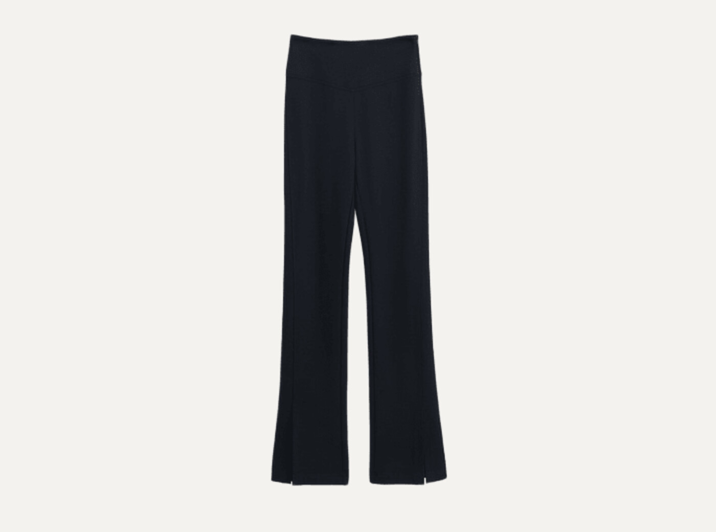 Split hem jersey trousers