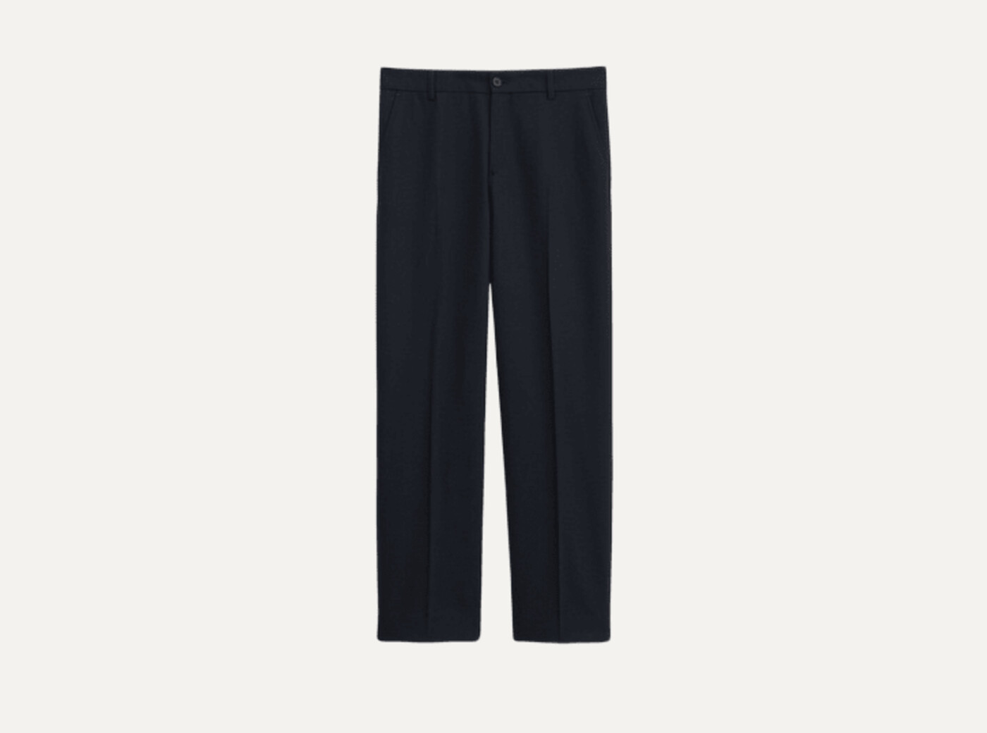 Straight wool trousers