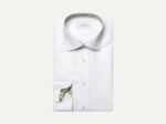 White Geometric Effect Signature Twill Shirt