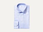 White Textured Twill Shirt - Single Cut Away