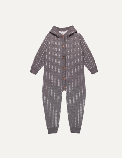 Ulla wool playsuit with hood