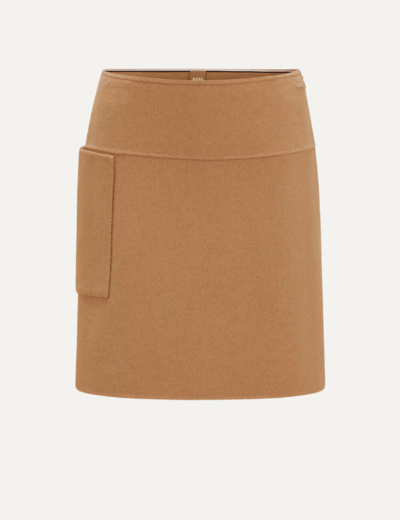 Regular-fit skirt in a wool blend