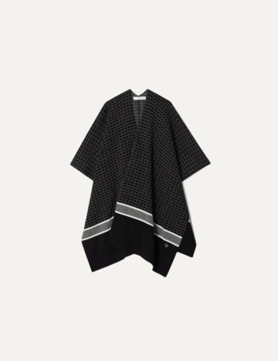 MIO checked poncho