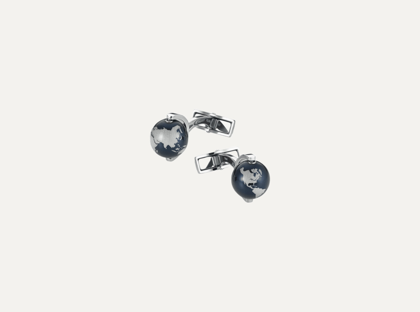 Montblanc cufflinks in steel with aluminium globes