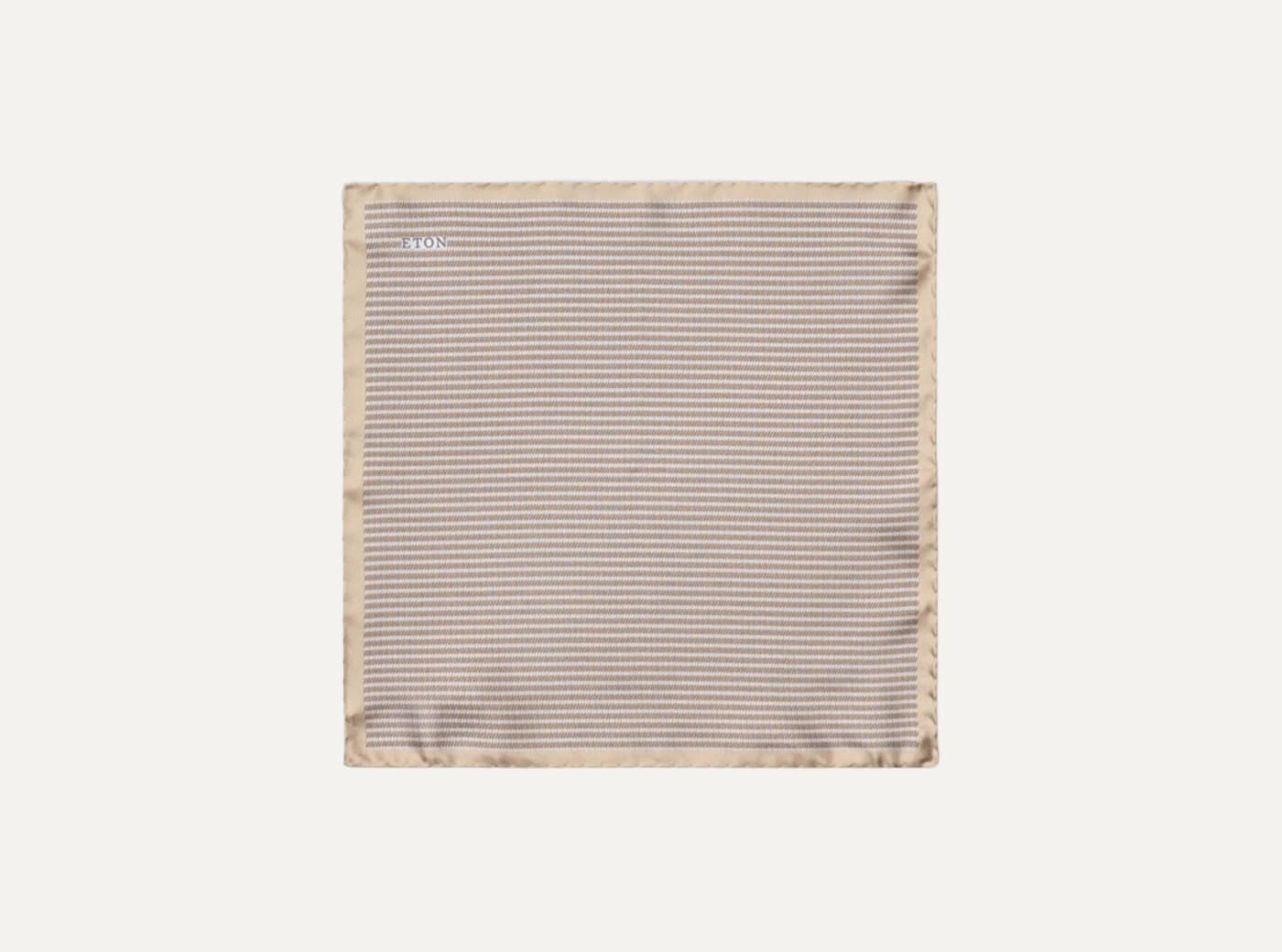 Beige Houndstooth Silk Pocket Square