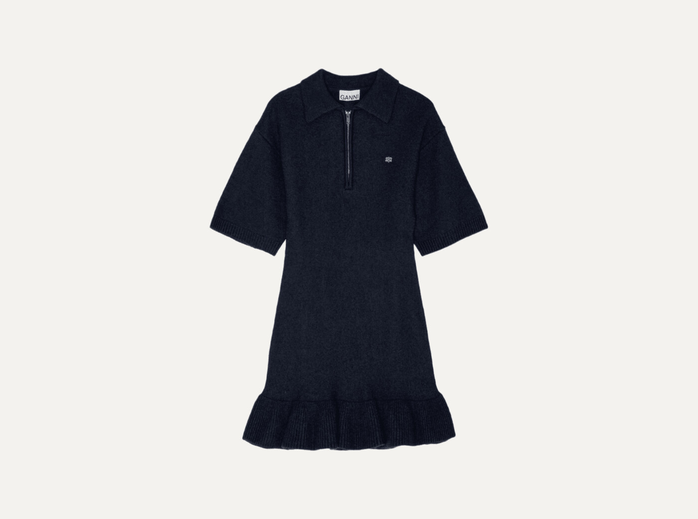 Boiled Wool Mini Dress