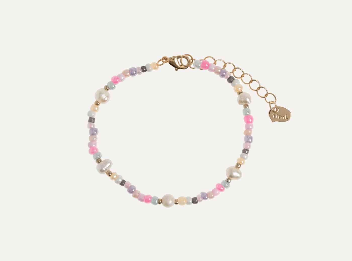 Tess - Pastel Bead and Pearl Bracelet