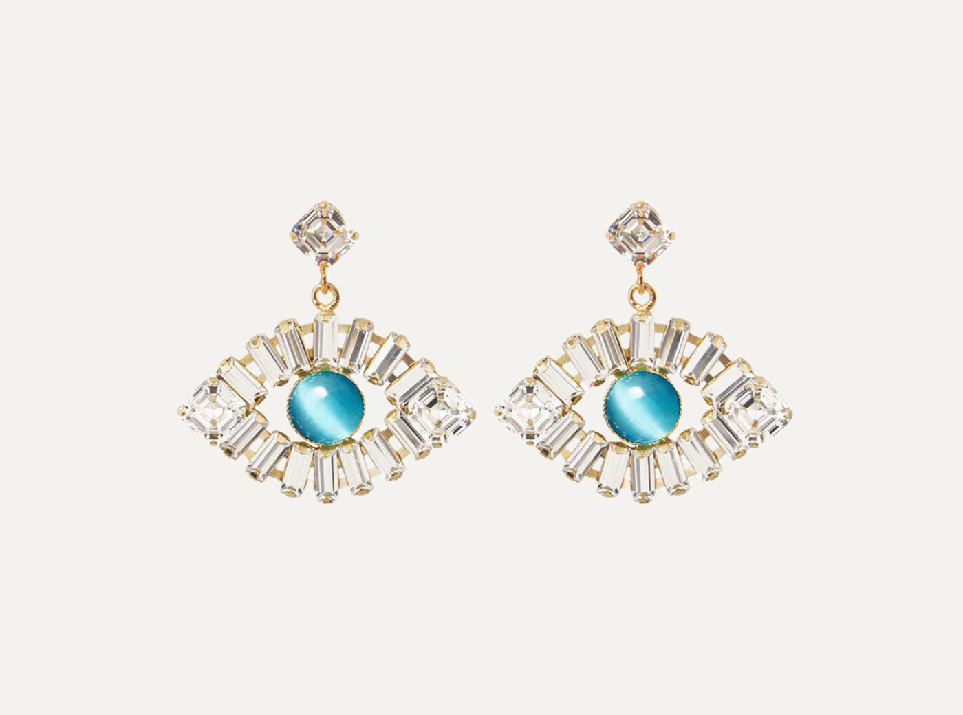 GREEK EYE STATEMENTEARRINGS GOLD