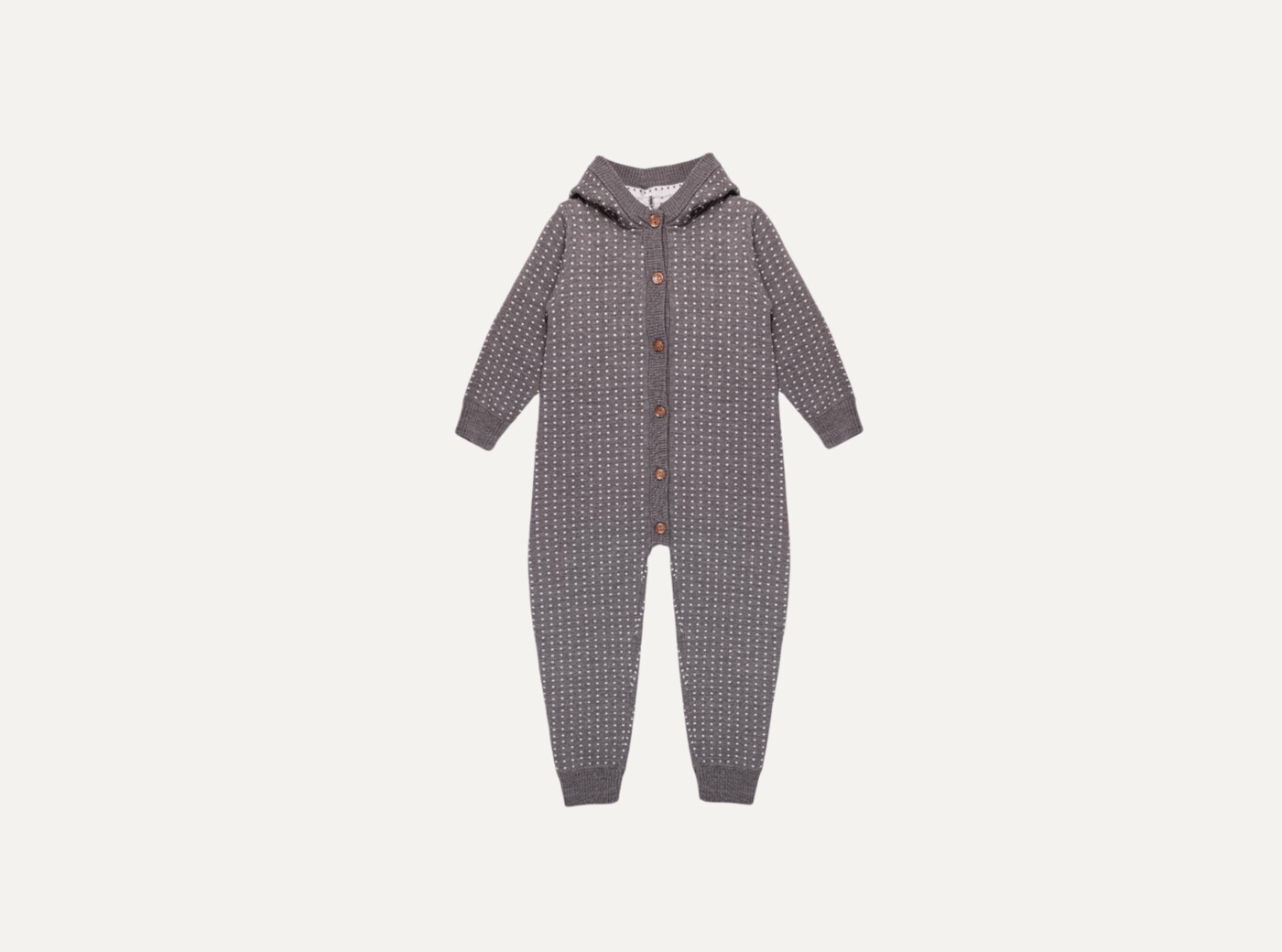 Ulla wool playsuit with hood