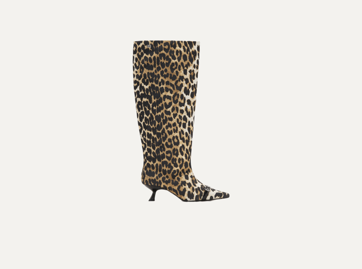 Eyelets Slouchy High Shaft Boot Satin Print