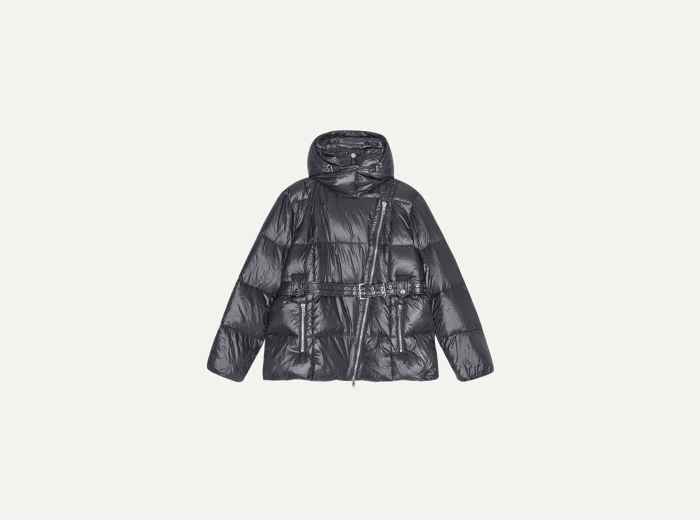 Shiny Nylon Puffer Jacket