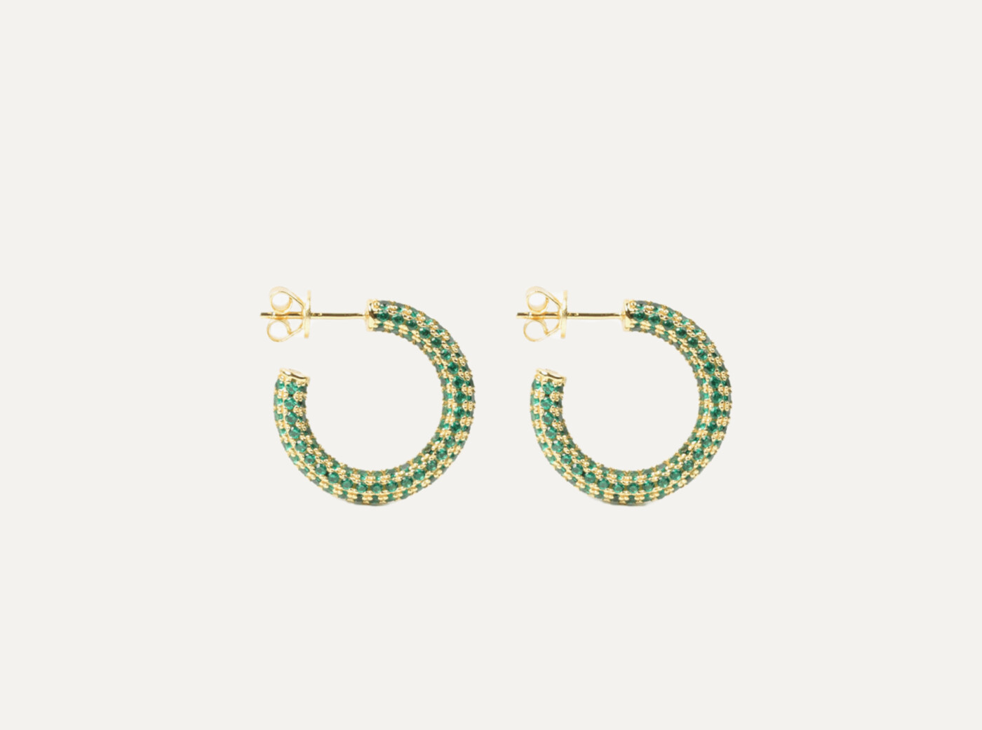 Colorful hoop green gold