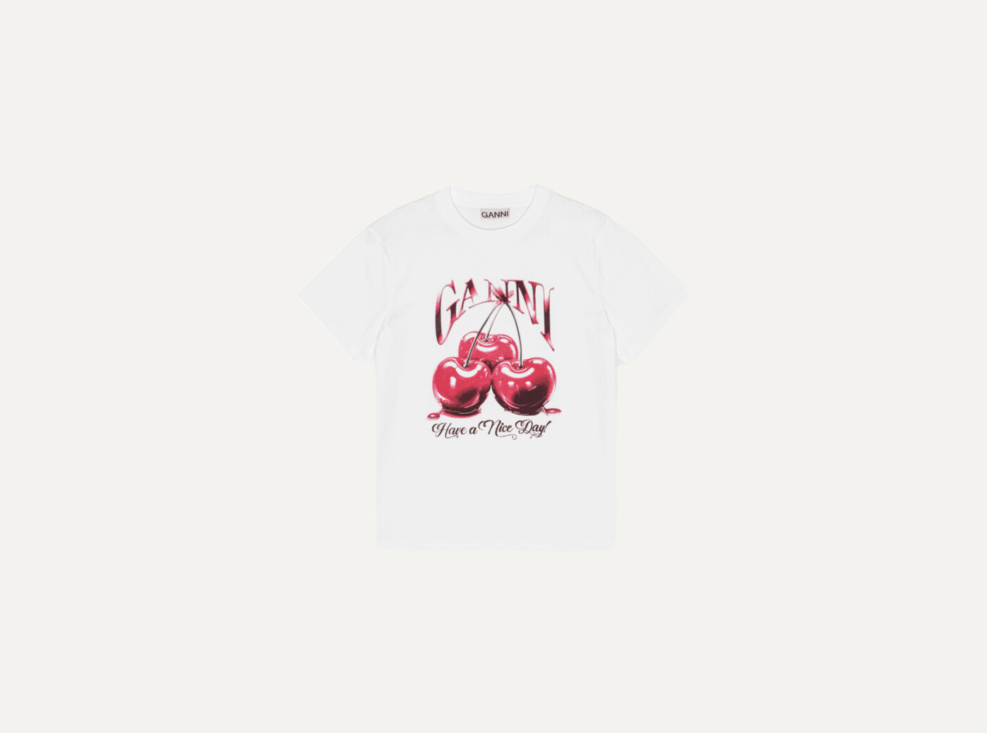 Basic Jersey Cherry Relaxed T-shirt