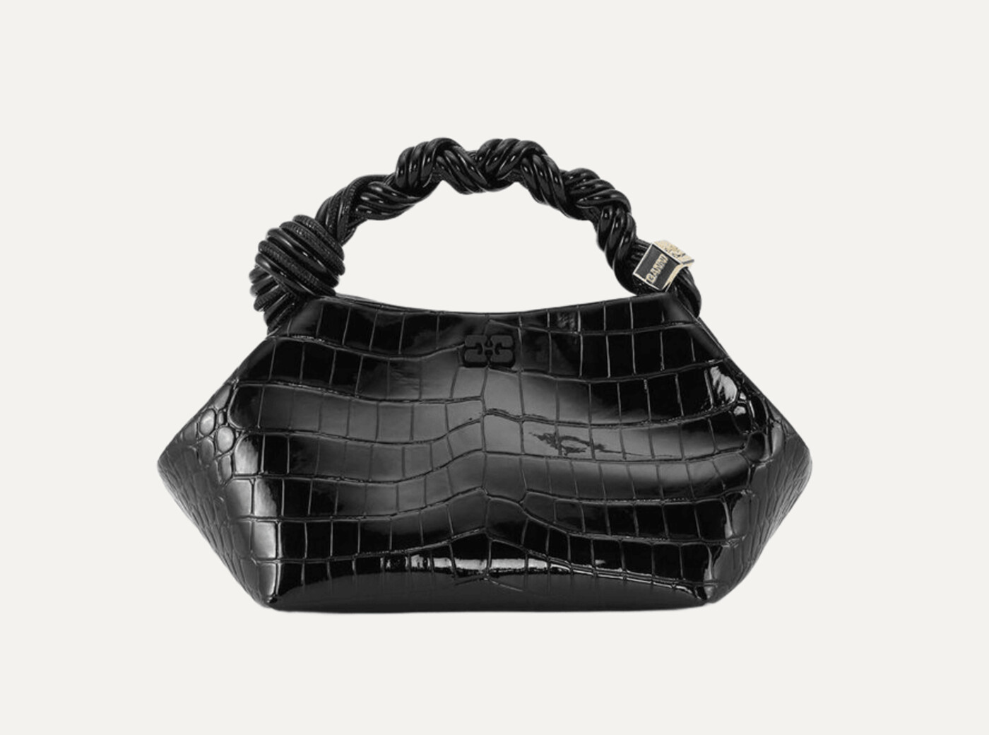 Ganni Bou Bag Small Patent Croco