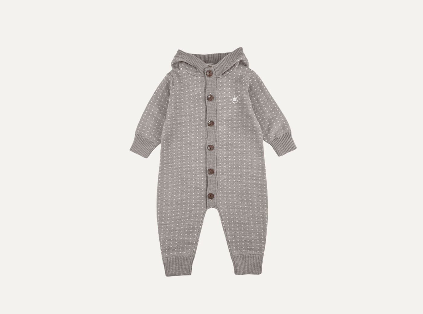 Ulla wool playsuit with hood