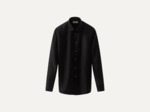 Black Textured Twill Shirt