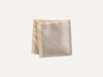 Beige Houndstooth Silk Pocket Square