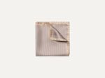 Beige Houndstooth Silk Pocket Square