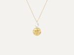 Edblad Pearl Signet Necklace Gold