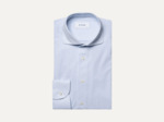 Light Blue Semi Solid Four-Way Stretch Shirt