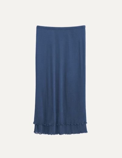 Layered frill crepe skirt