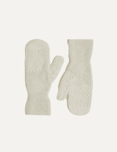 Tine faded knit mittens