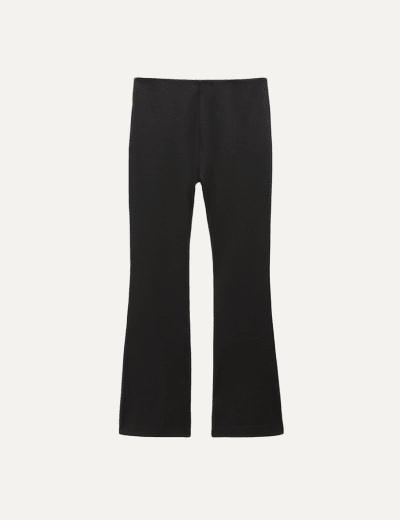 Flared jersey trousers