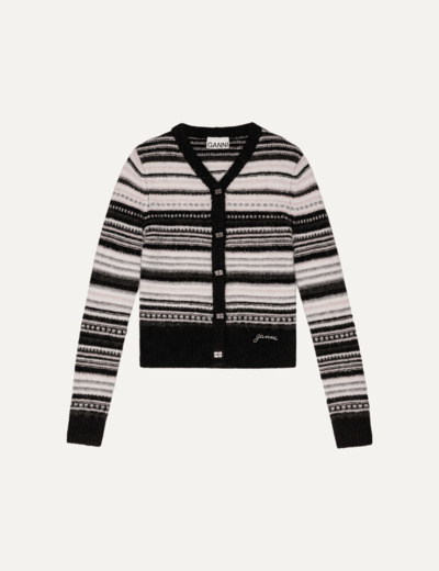 Soft Wool Stripe Cardigan