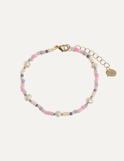 Tess - Pastel Bead and Pearl Bracelet