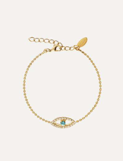 GREEK EYE ANKLE CHAIN GOLD