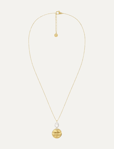 Edblad Pearl Signet Necklace Gold