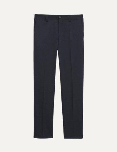 Elastic waist tailored trouser