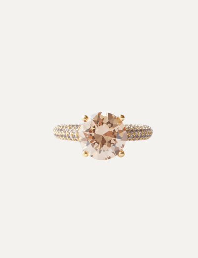 Mega circle ring beige gold