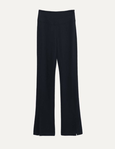 Split hem jersey trousers