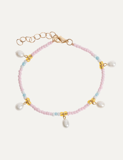 Fanny - Pearl and Colorful Bead Summer Bracelet