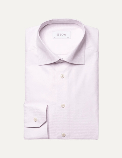 Pink Semi Solid Signature Dobby Shirt