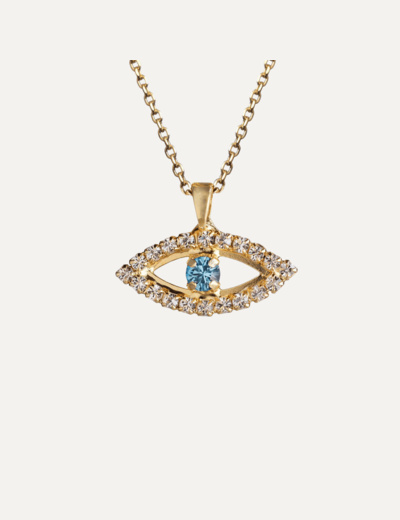 GREEK EYE NECKLACE GOLD