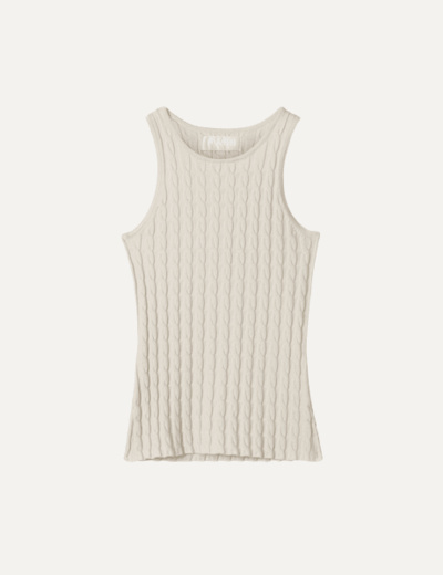 Crew Cable Knit Tank