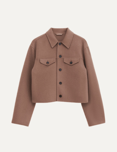 Short wool cashmere jacket