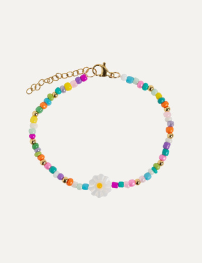 Tove - Daisy Flower Colorful Bead Summer Bracelet