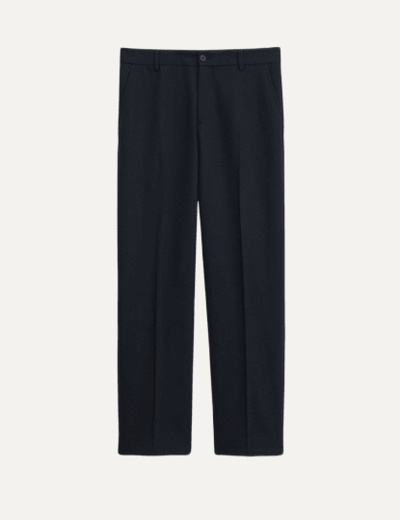 Straight wool trousers